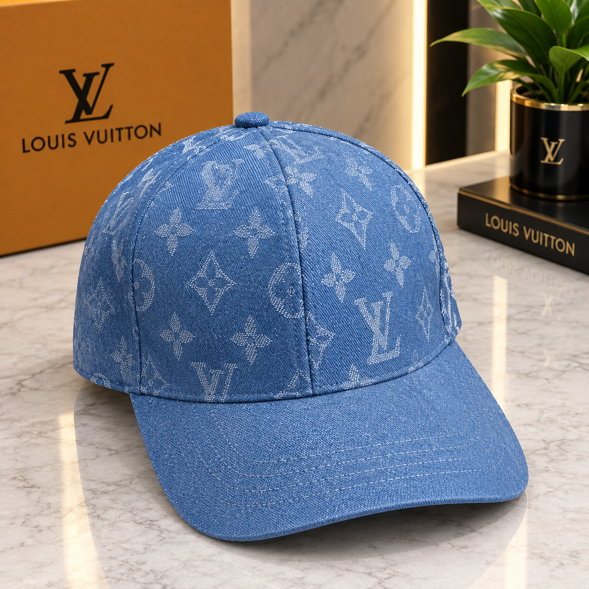 Blue Monogram Baseball Cap – Luxury Designer Style | Best Buyers Shop