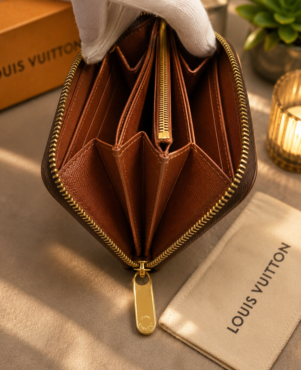 Louis Vuitton Monogram Zippy Organizer Long Wallet for Men & Women