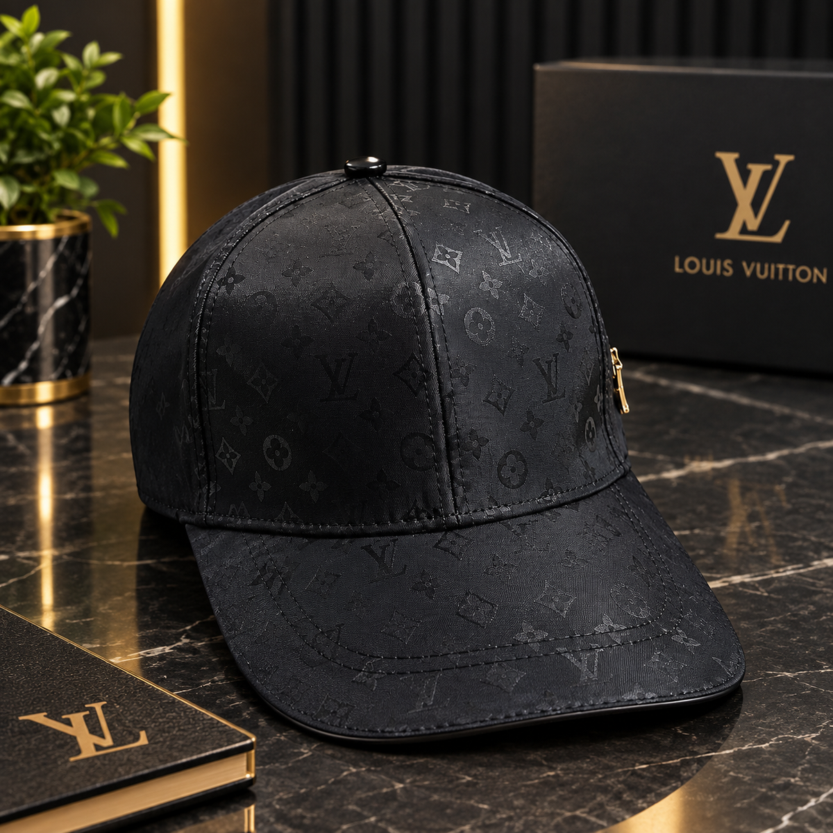 Louis Vuitton Black Monogram Baseball Cap – Luxury Style | Best Buyers Shop