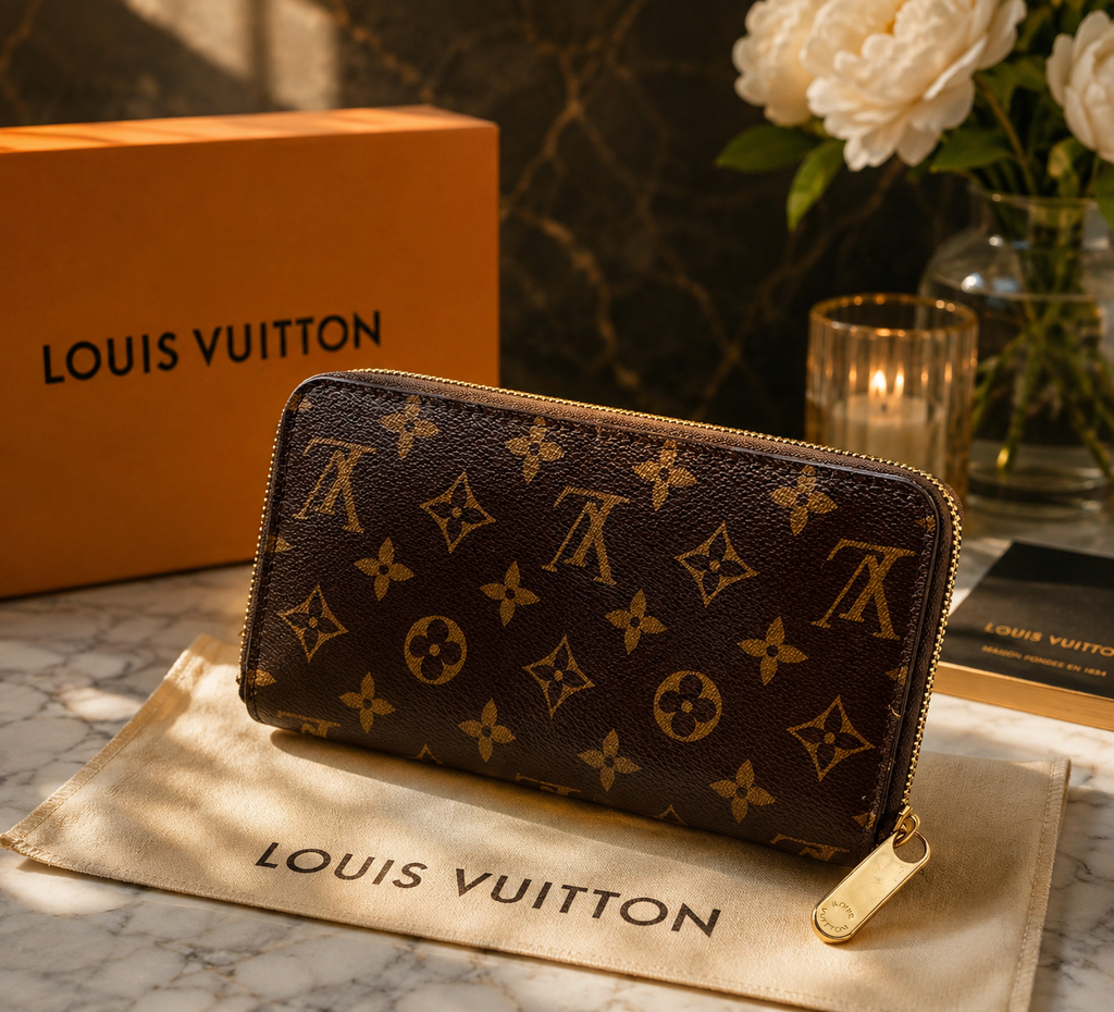 Louis Vuitton Monogram Zippy Organizer Long Wallet for Men & Women