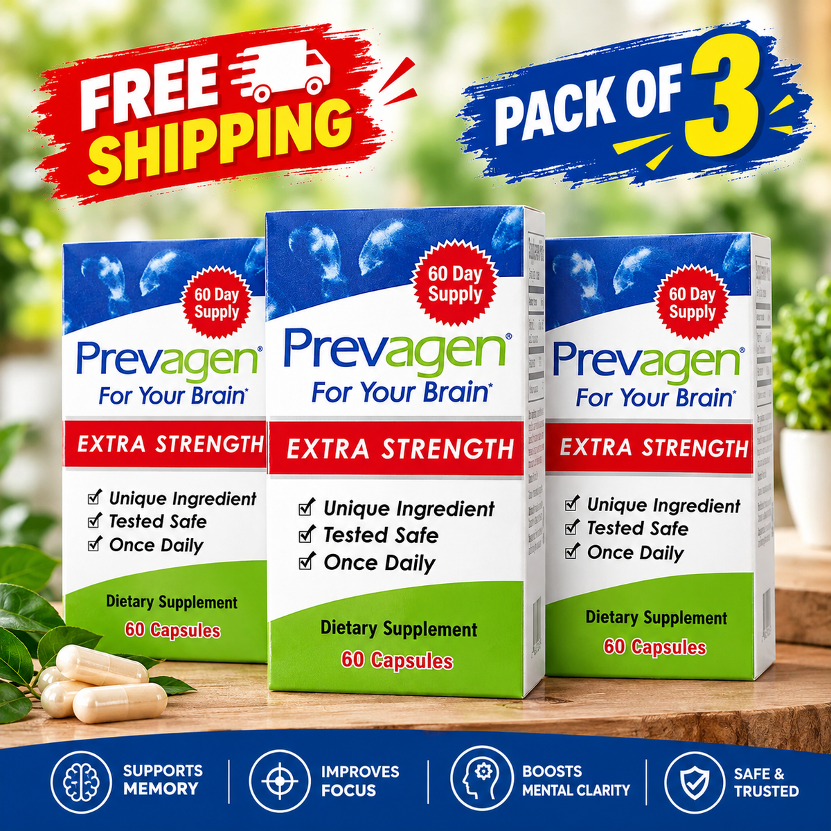 Prevagen Extra Strength Brain Health Supplement – 60 Capsules| Best Buyers Shop