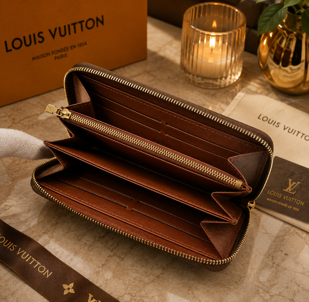 Louis Vuitton Monogram Zippy Organizer Long Wallet for Men & Women