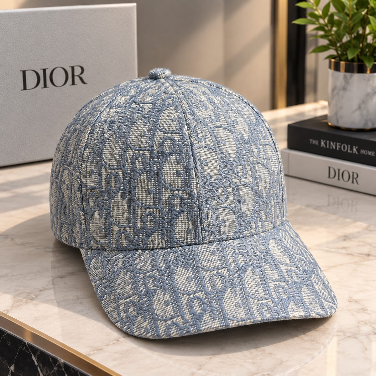 Dior Oblique Blue Jacquard Baseball Cap | Best Buyers Shop