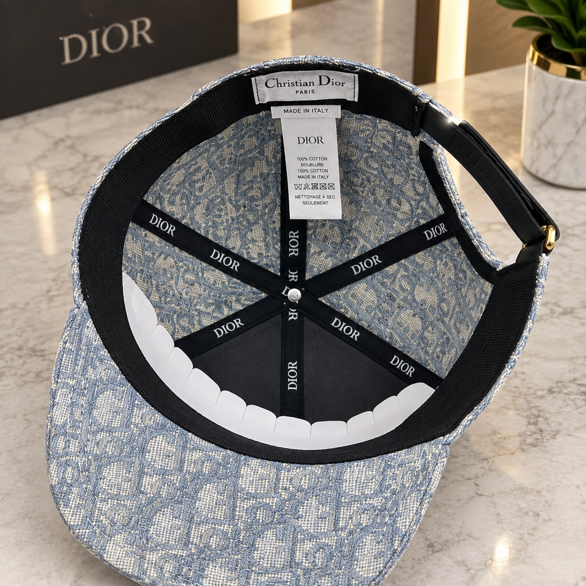 Dior Oblique Blue Jacquard Baseball Cap | Best Buyers Shop