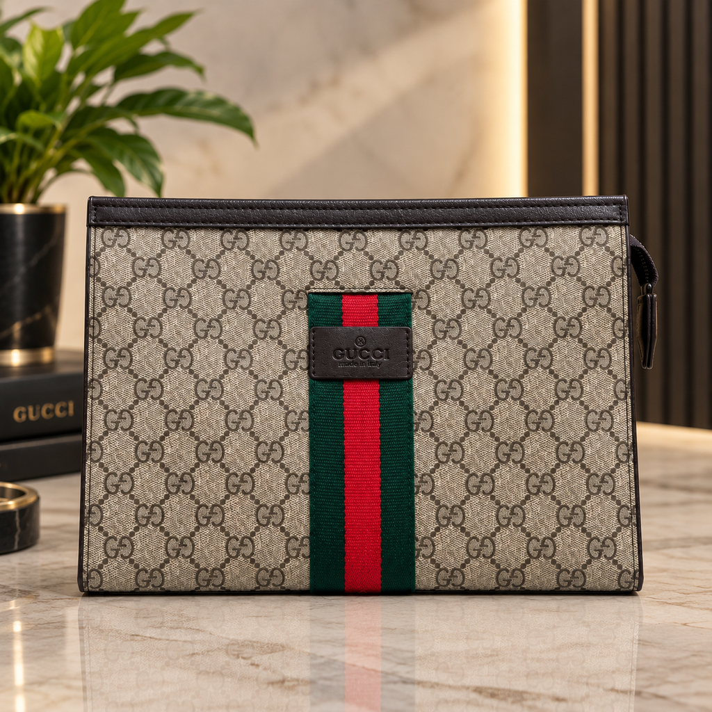 Gucci Ophidia GG Supreme Pouch Clutch Bag
