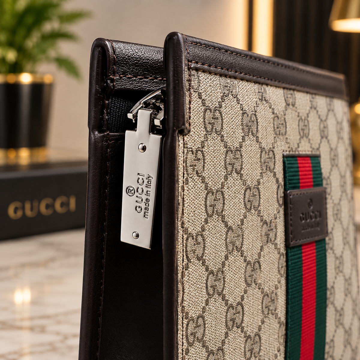 Gucci Ophidia GG Supreme Pouch Clutch Bag
