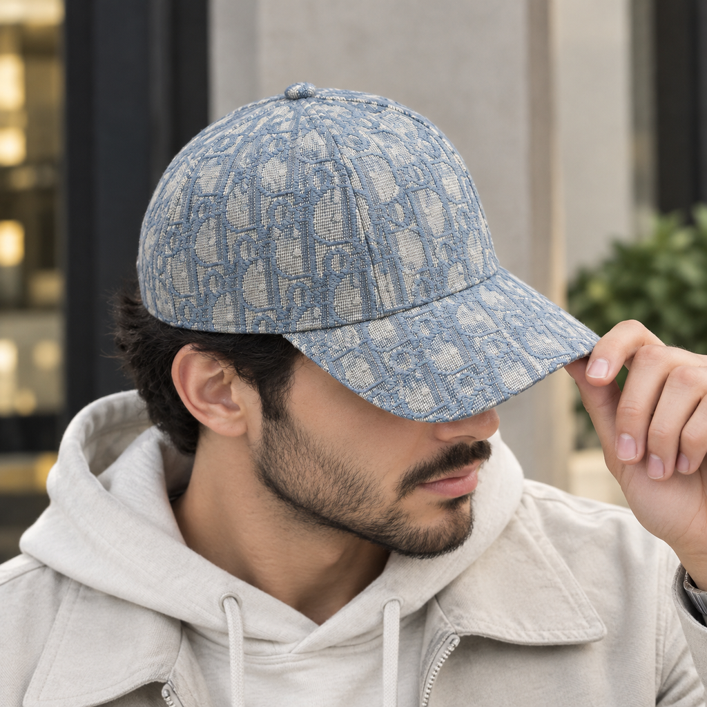 Dior Oblique Blue Jacquard Baseball Cap | Best Buyers Shop