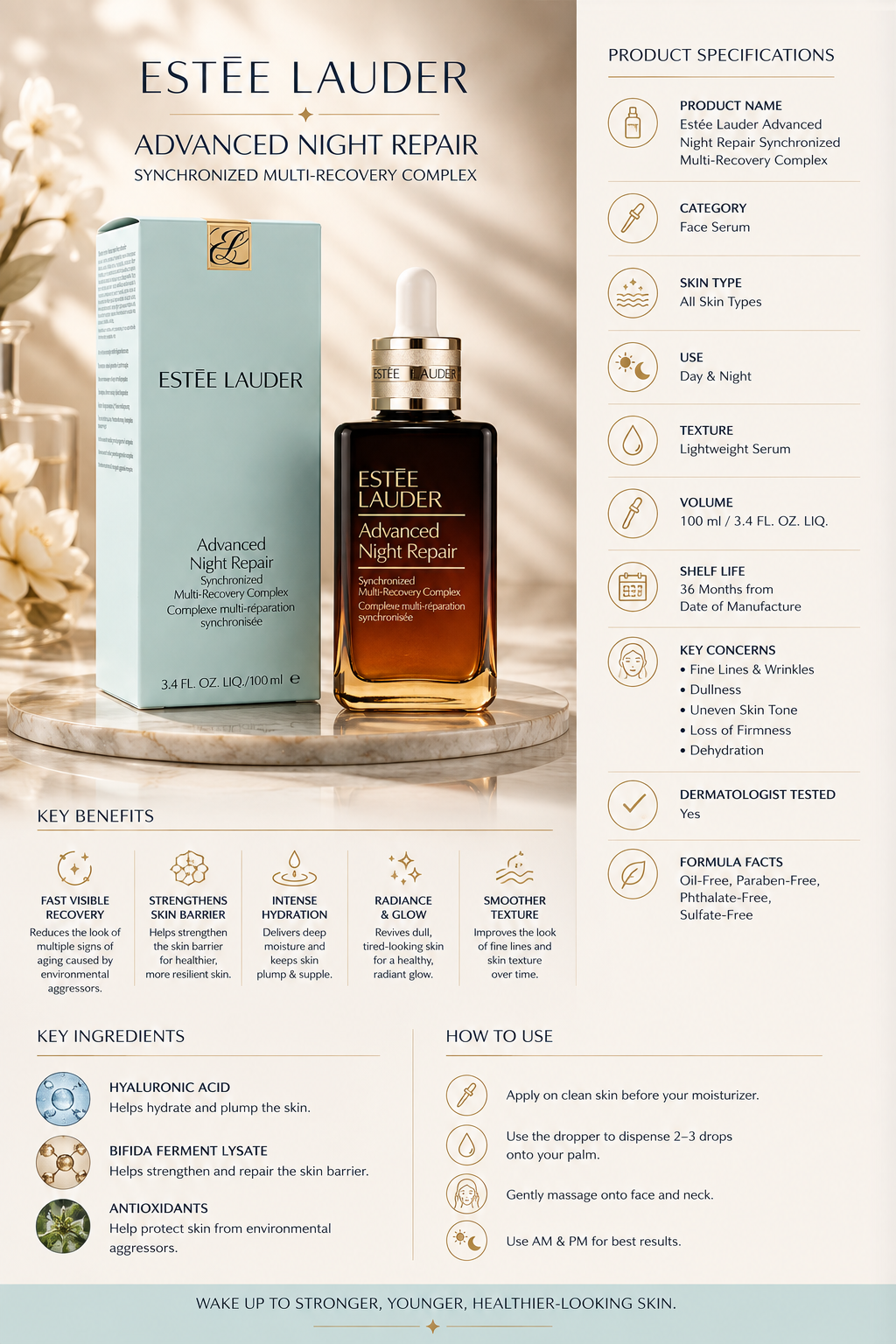 Estée Lauder Advanced Night Repair Serum 100ml (3.4 fl oz) | Best Buyers Shop