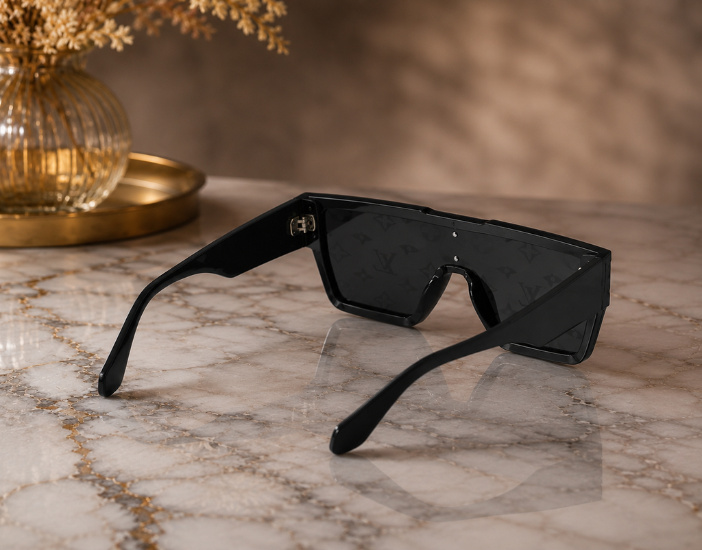 Louis Vuitton Black Matte Sunglasses with Gray Tinted Lenses – Stylish Designer Eyewear | Best Buyers Shop