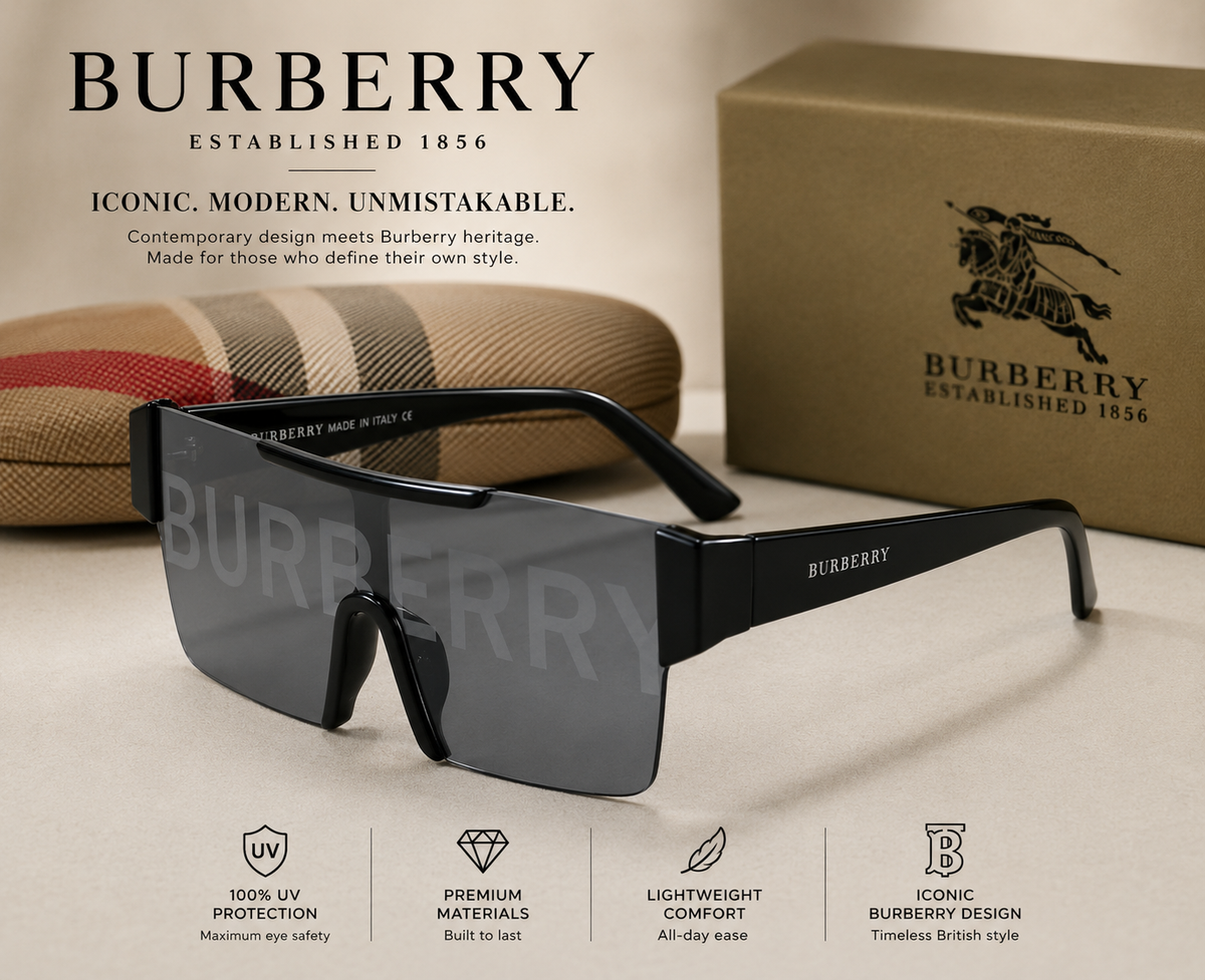 Burberry Unisex Shield Sunglasses – Stylish Designer Eyewear for Men & Women | Best Buyers Shop