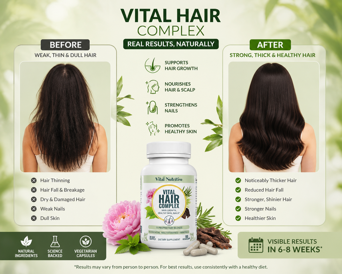 Vital Hair Complex 60 Capsules – Biotin & B Vitamin Support