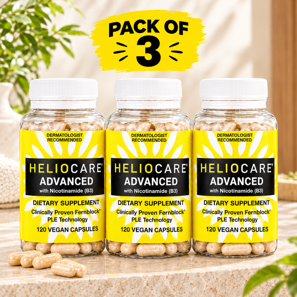 Heliocare Advanced with Nicotinamide Antioxidant Supplement – 120 Capsules | Best Buyers Shop