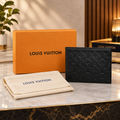 Louis Vuitton Black Monogram Embossed Zip Clutch Bag for Men