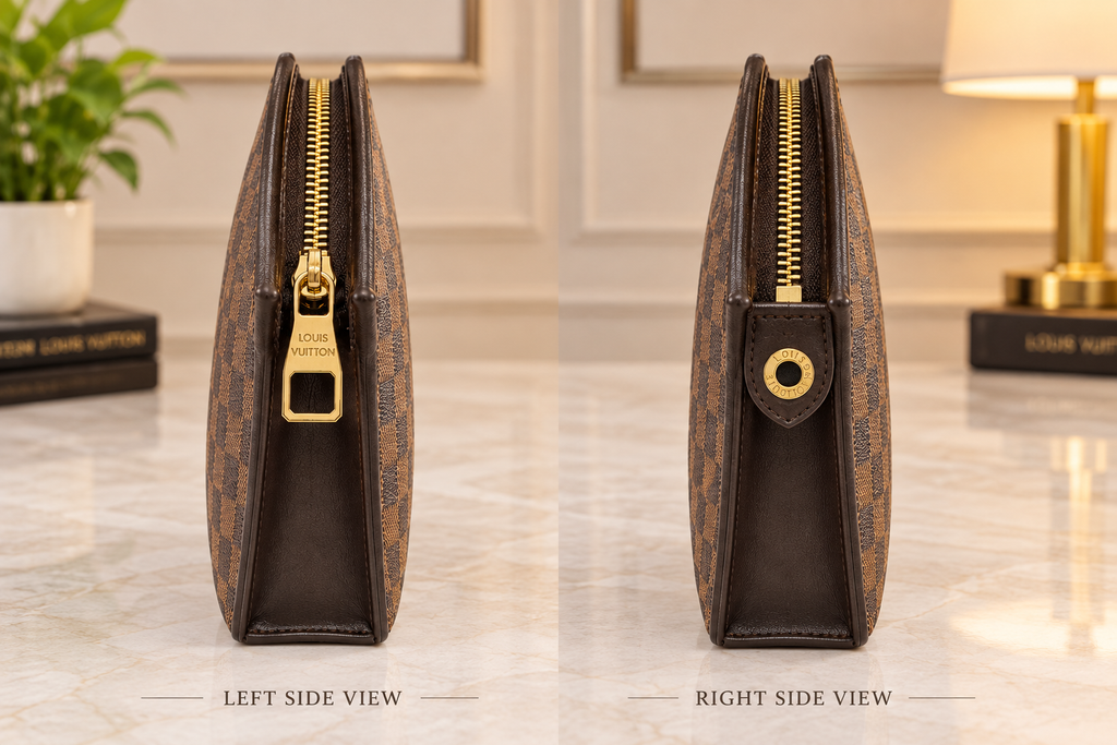 Louis Vuitton Damier Ebene Zip Pouch for Men – Brown Checkerboard Clutch Bag