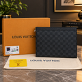 Louis Vuitton Pochette Voyage MM Clutch Bag for Men – Luxury Zip Pouch