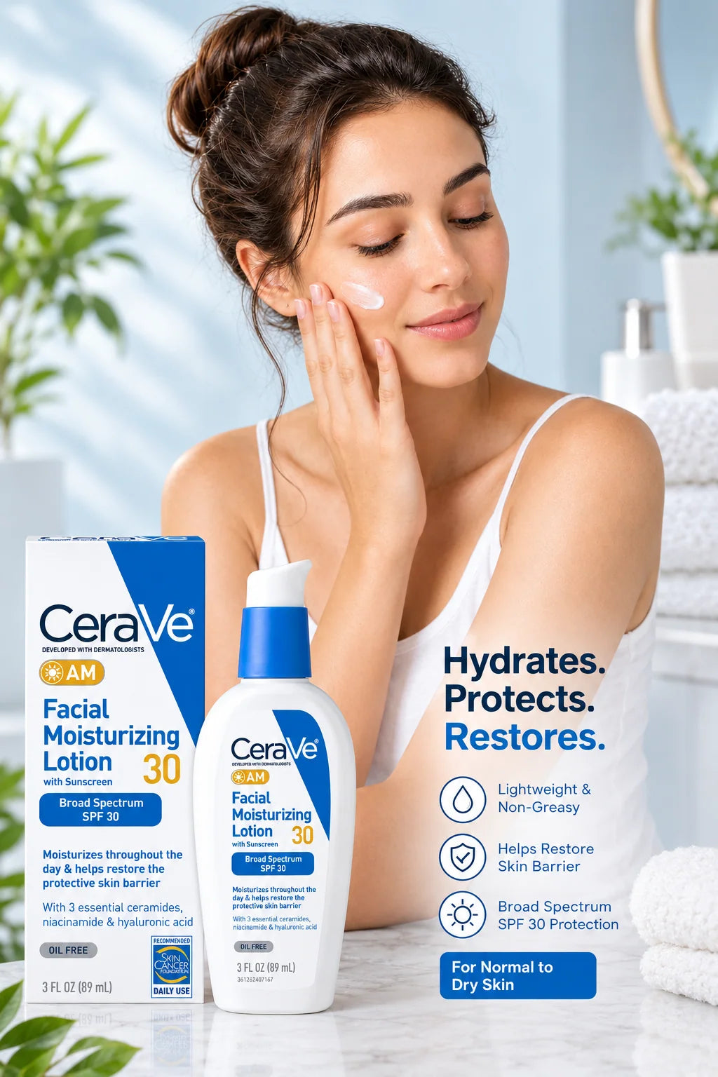 CeraVe AM Facial Moisturizing Lotion SPF 30 3 oz | Best Buyers Shop