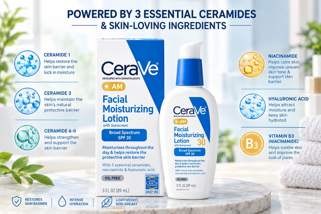 CeraVe AM Facial Moisturizing Lotion SPF 30 3 oz | Best Buyers Shop