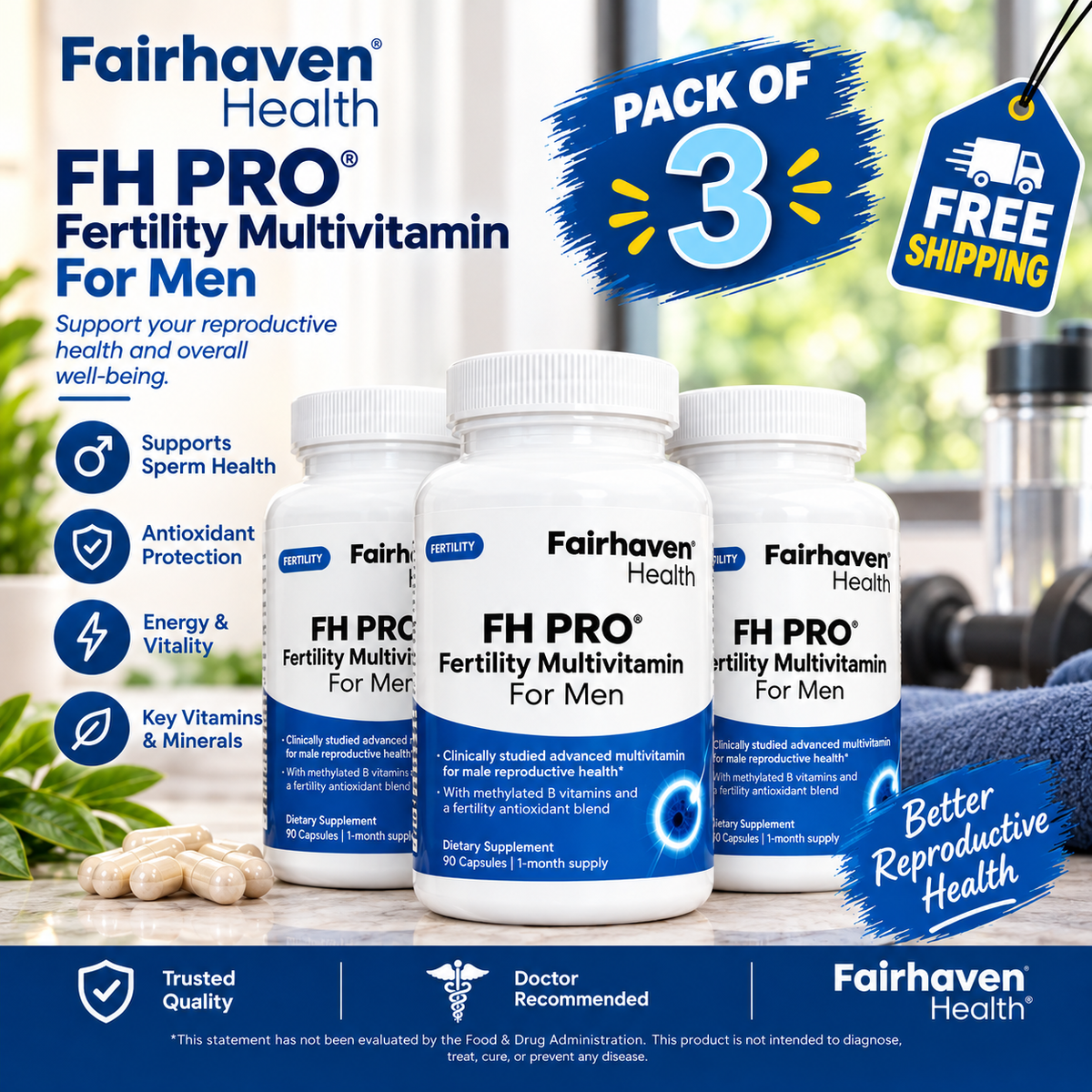Fairhaven Health FH Pro for Men – Male Fertility Supplement