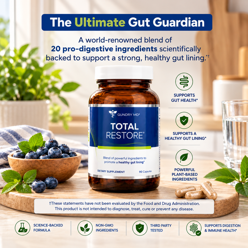 Gundry MD Total Restore Gut Health Supplement 90 Capsules