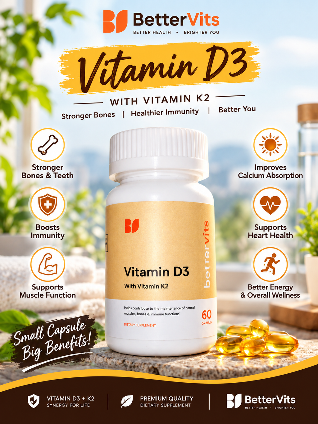 Bettervits Vitamin D3 and K2 - Best Buyers Shop