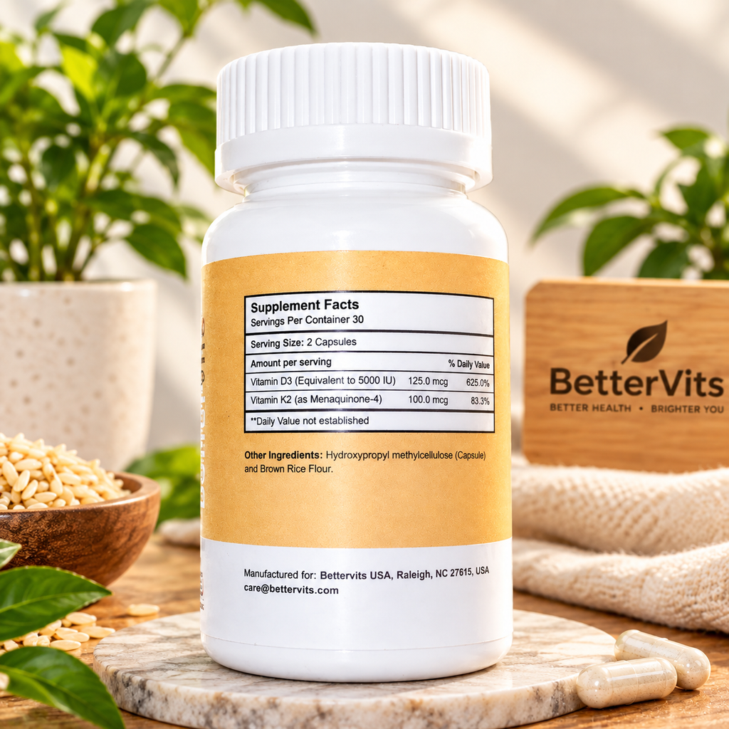 Bettervits Vitamin D3 and K2