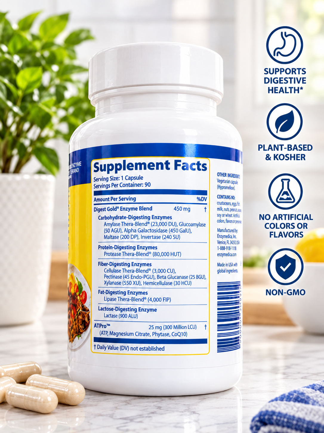 Enzymedica Digest Gold Digestive Enzymes with ATPro