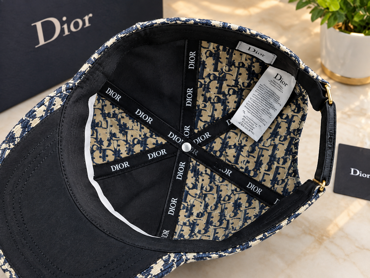 Dior Oblique Jacquard Baseball Cap with Embroidered Logo