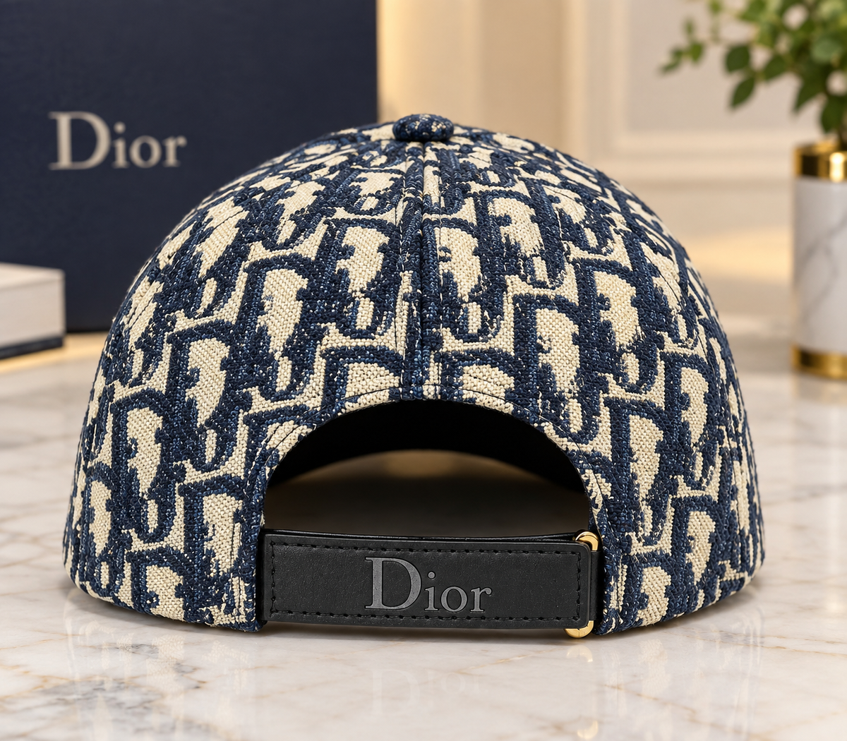 Dior Oblique Jacquard Baseball Cap with Embroidered Logo