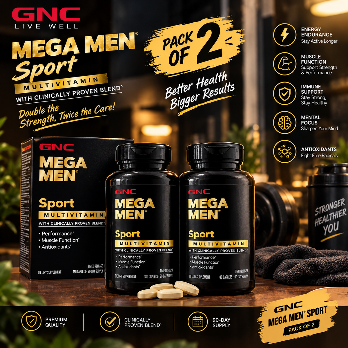 GNC Mega Men Sport Multivitamin 180 Count | Best Buyers Shop