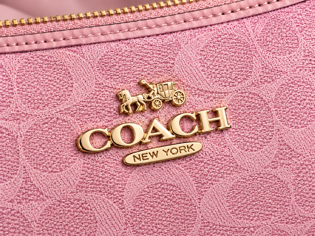 COACH Teri Shoulder Bag CEA20 – Pink Gold Signature Canvas Crossbody