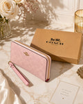 Coach Long Zip Around Wallet Signature Canvas with Box | Best Buyers Shop