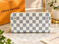 Louis Vuitton Damier Azur Zippy Long Wallet N60019 – White &amp; Blue Canvas