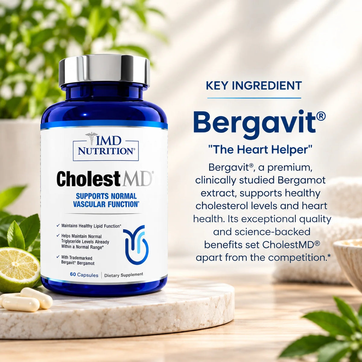 CholestMD Cholesterol &amp; Heart Health Support – 60 Capsules