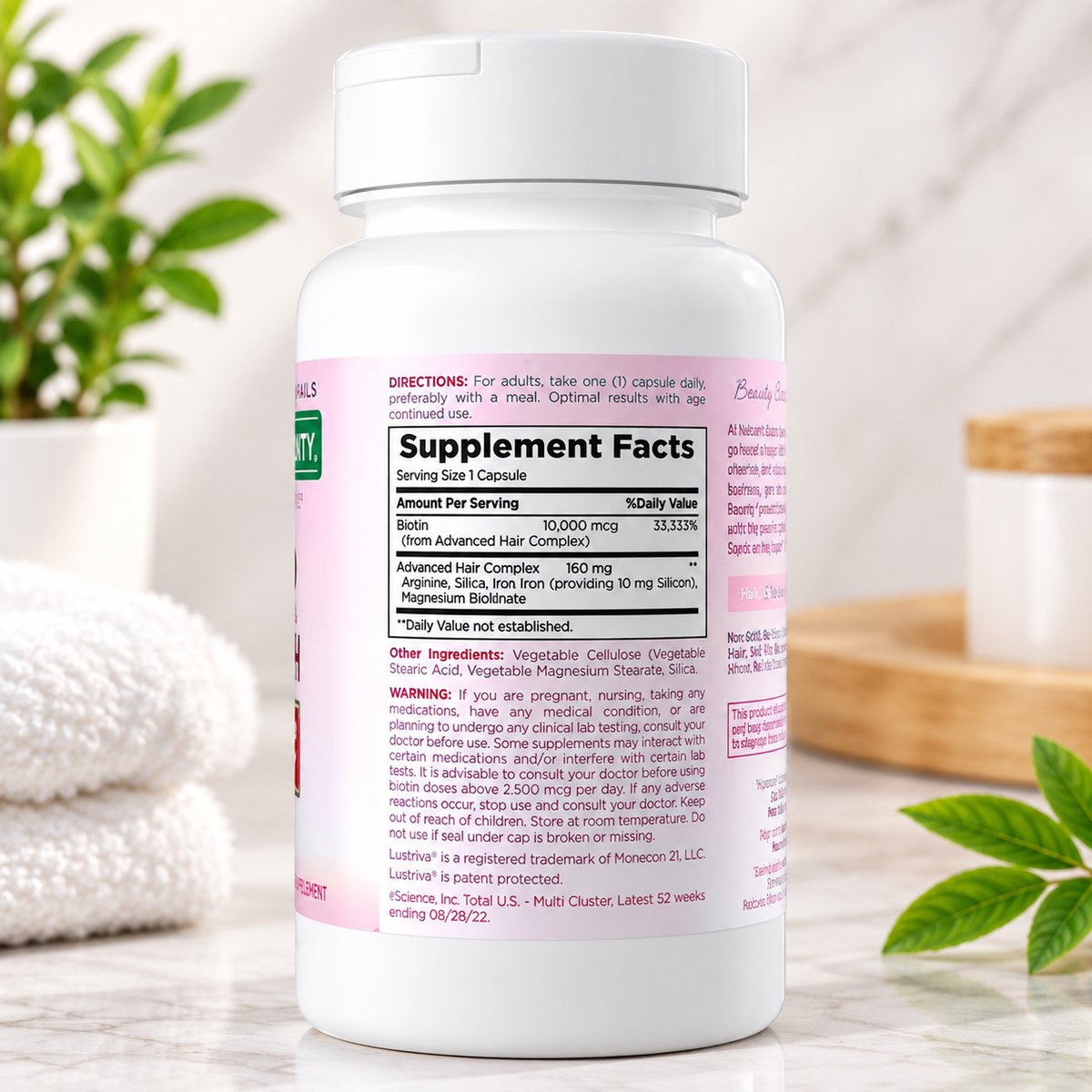 Natural Bounty Optimal Solutions Hair Growth Support Supplement for Thicker-Looking Hair | Best Buyers Shop