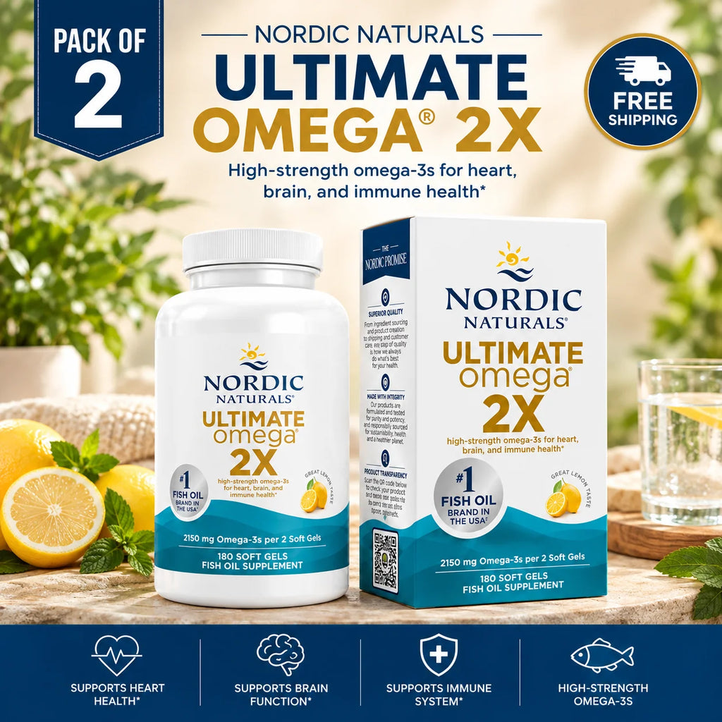 Nordic Naturals Ultimate Omega 2X – 2150mg Omega-3 EPA &amp; DHA, 60 Soft Gels