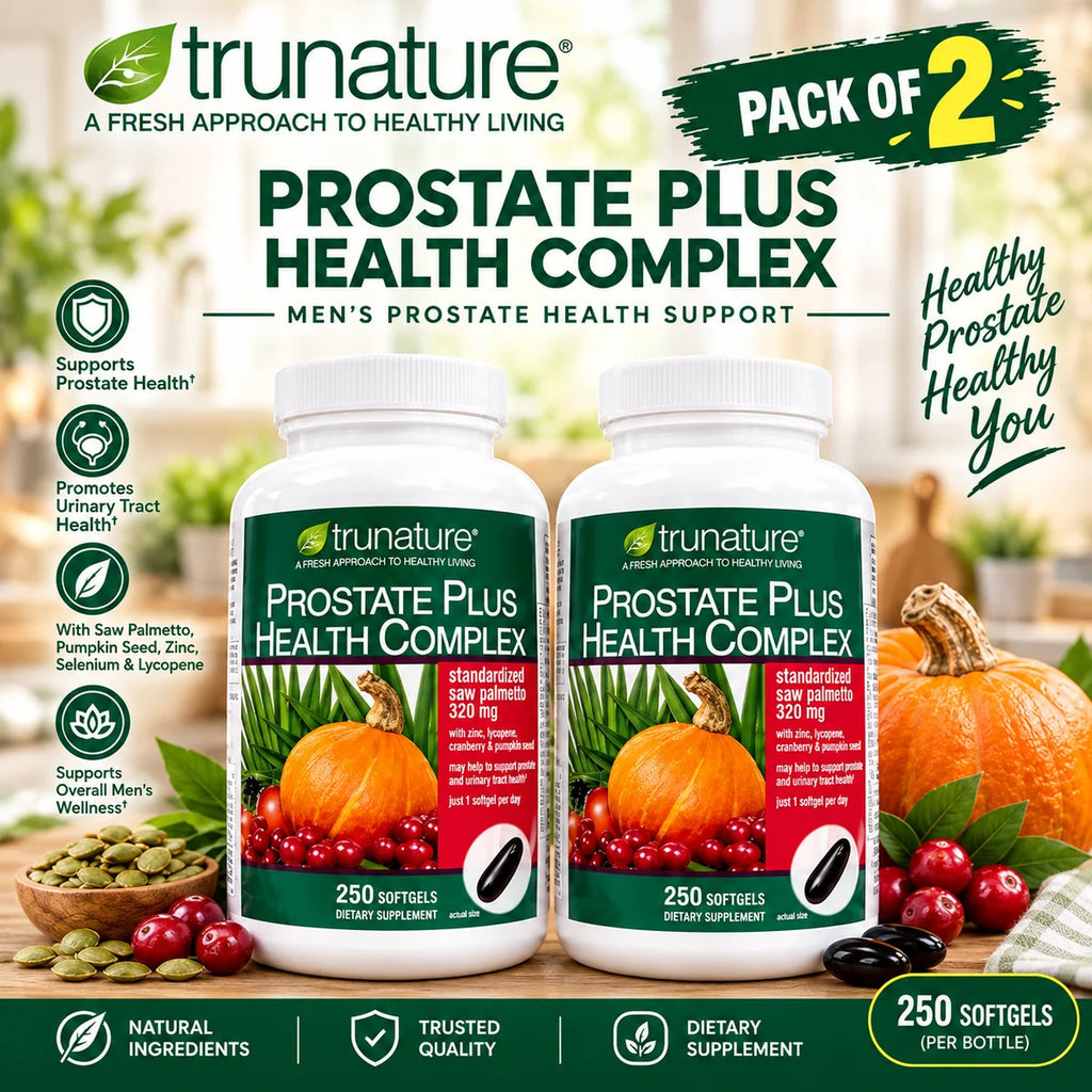 trunature Prostate Plus Health Complex – 250 Softgels with Saw Palmetto, Zinc &amp; Lycopene